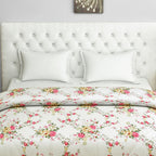 Soft Mercerized pure cotton Floral White Double AC Quilt
