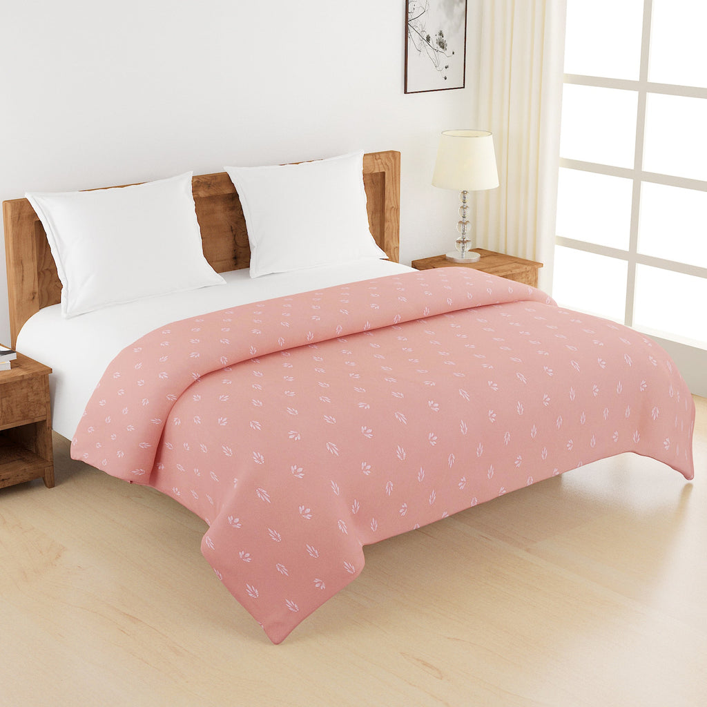 Soft Mercerized pure cotton Floral Peach Double AC Quilt