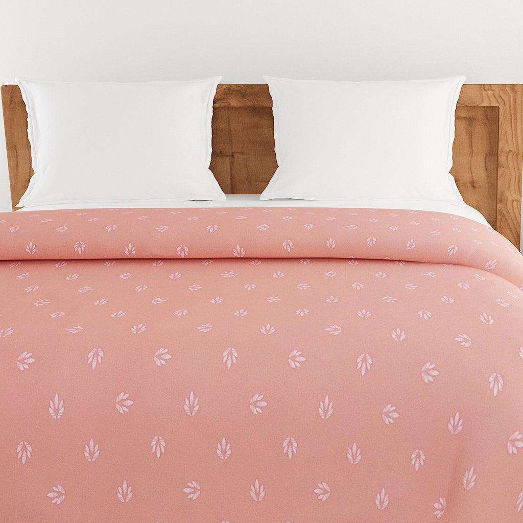 Cozy Cotton Leaf Orange Single AC Quilt