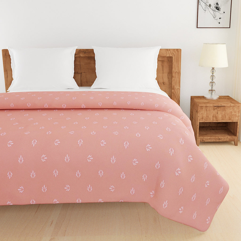 Cozy Cotton Leaf Orange Single AC Quilt