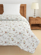 Soft Mercerized pure cotton Floral Off white Double AC Quilt