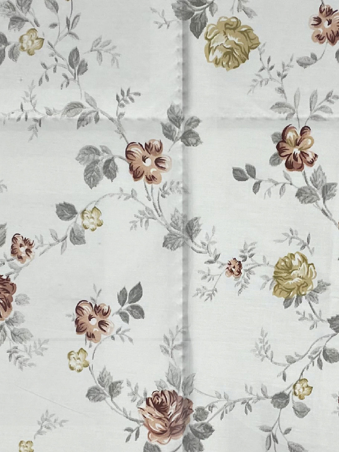 Soft Mercerized pure cotton Floral Off white Double AC Quilt