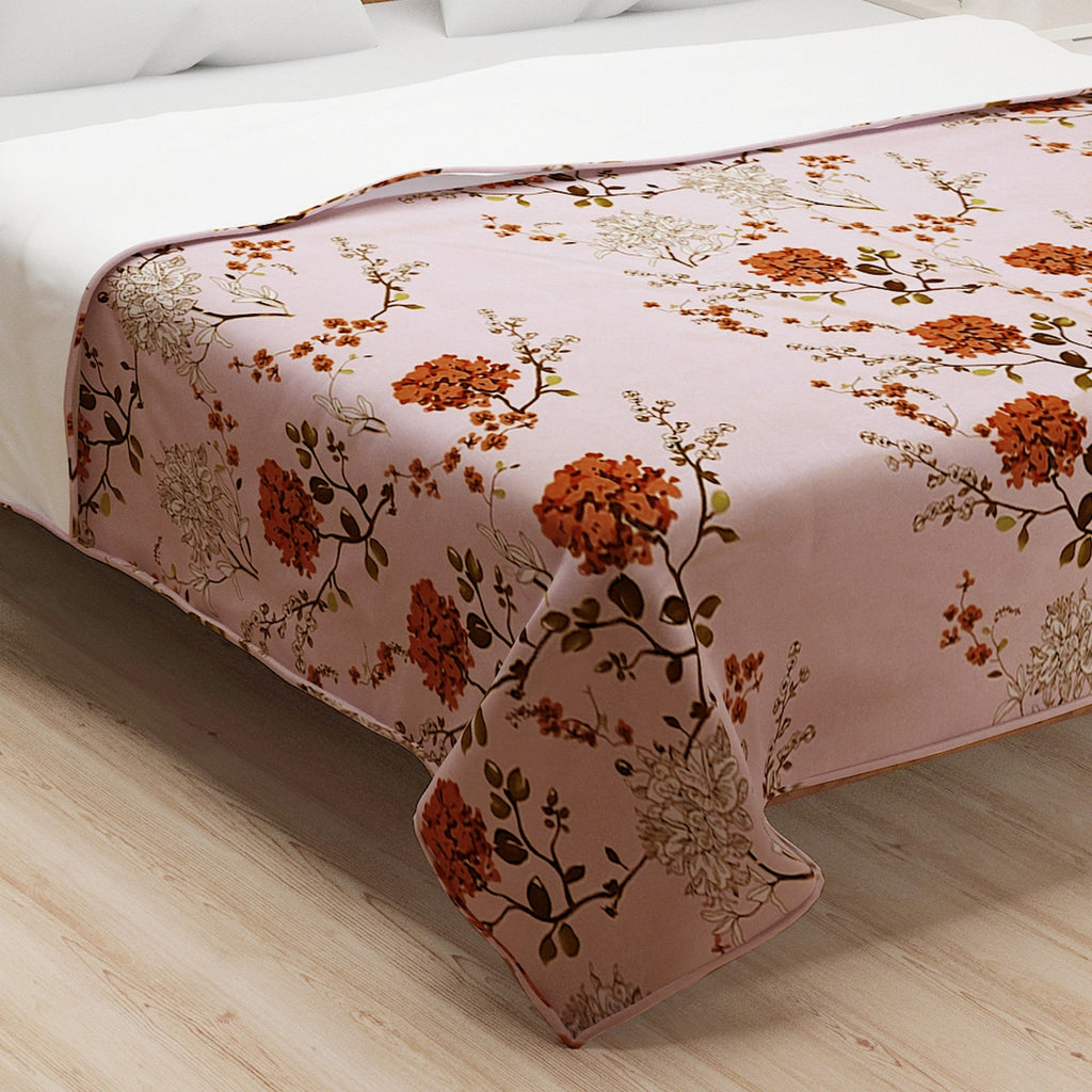 Blossom Pink Floral Double Dohar – Soft, Breathable & Lightweight