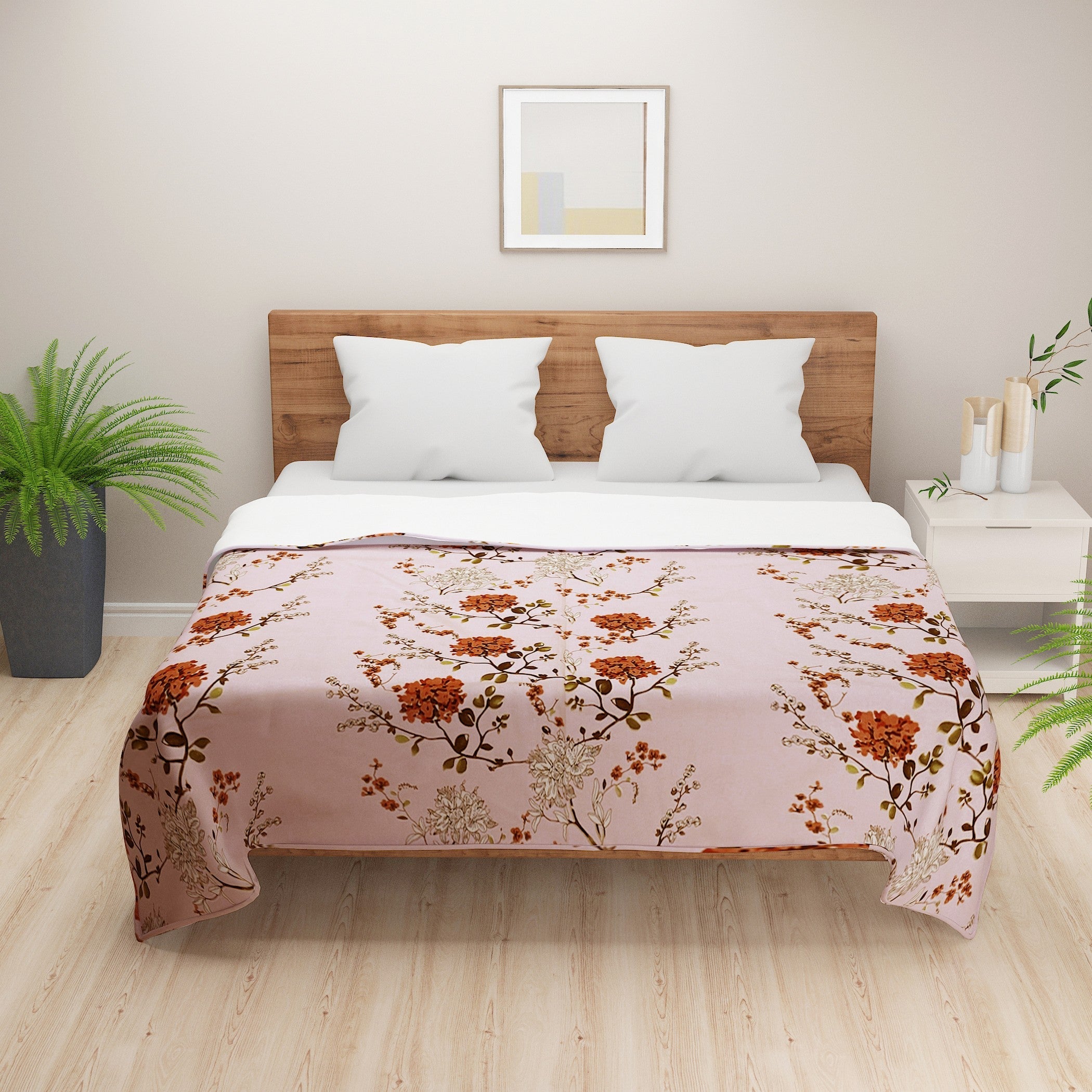 Blossom Pink Floral Double Dohar – Soft, Breathable & Lightweight