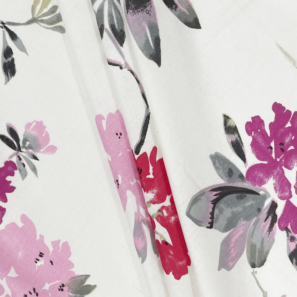 Floral Print Cotton Dohar for AC Rooms - White & Pink