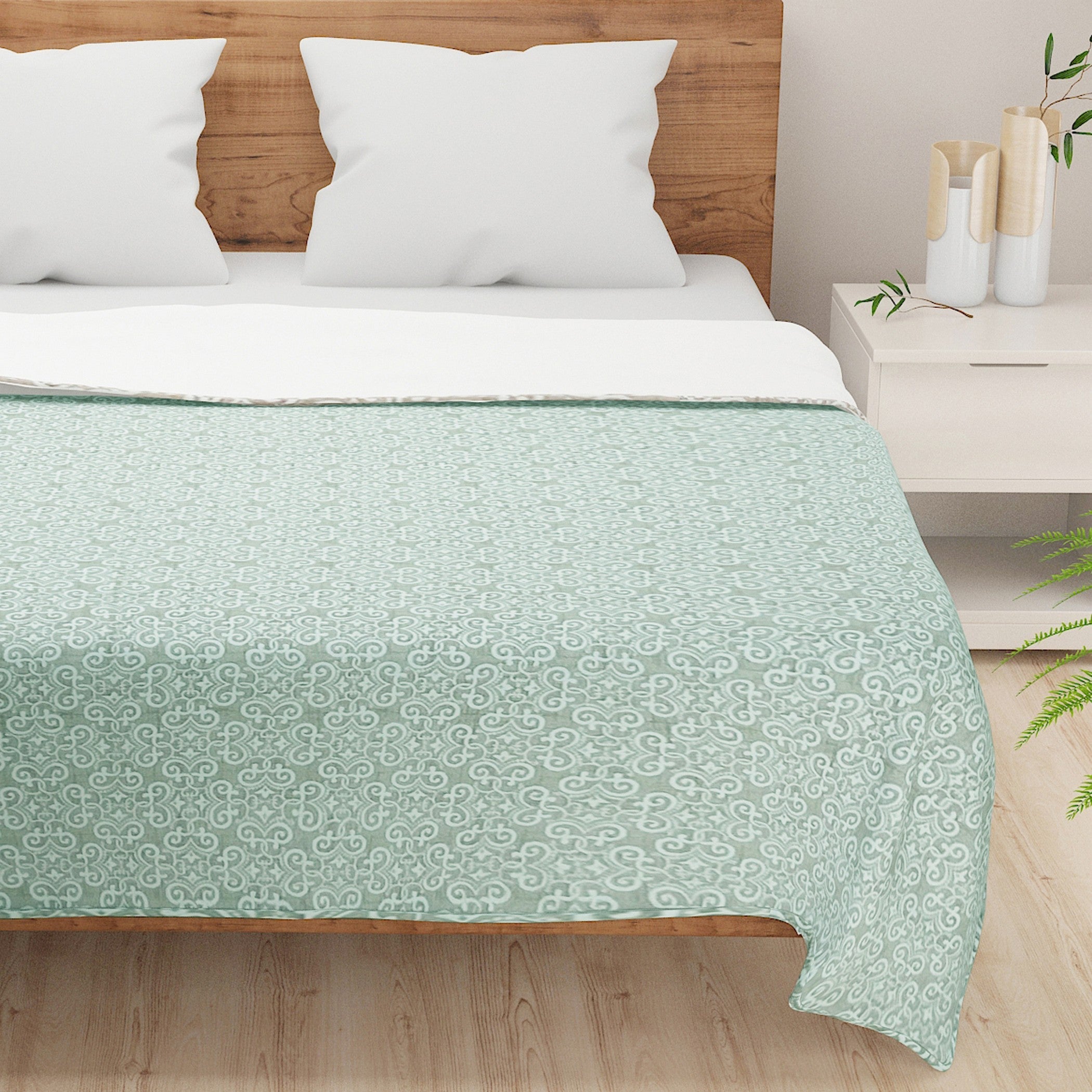 Mint Swirl Double Dohar – Soft, Breathable & Lightweight