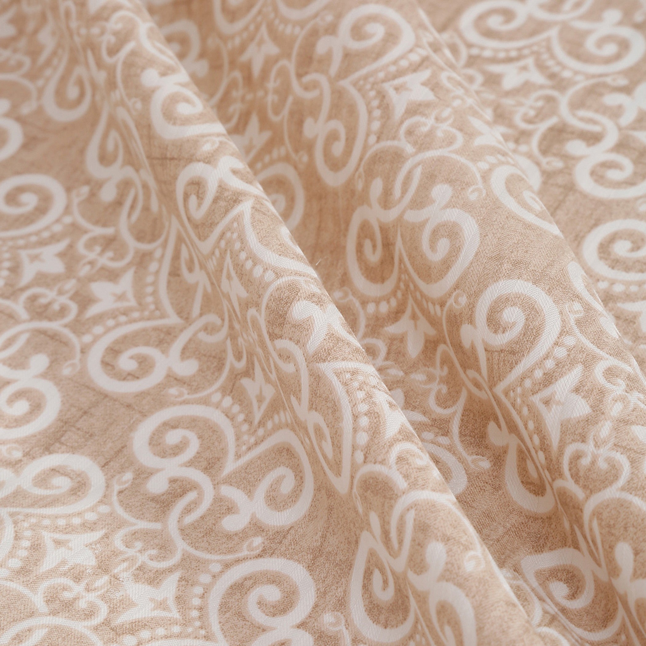 Beige Swirl Double Dohar – Soft, Breathable & Lightweight