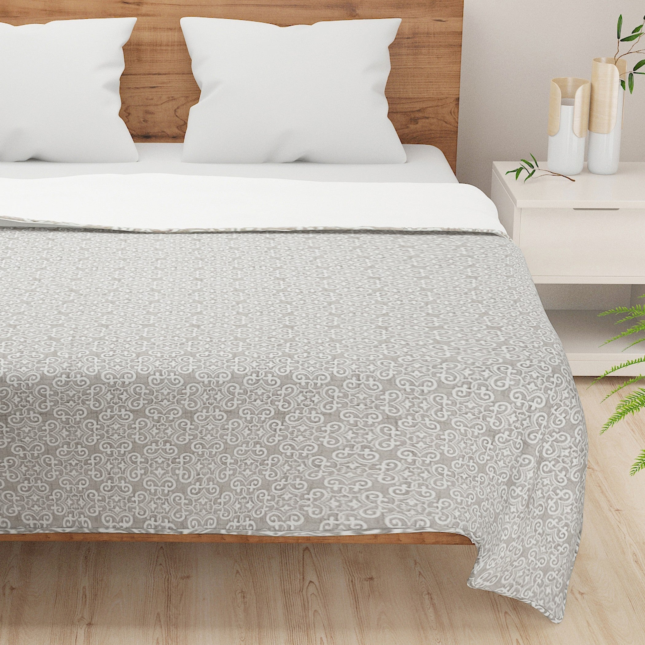 Grey Swirl Double Dohar – Soft, Breathable & Lightweight