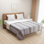 Grey Lavender Striped Double Dohar – Soft, Breathable & Lightweight