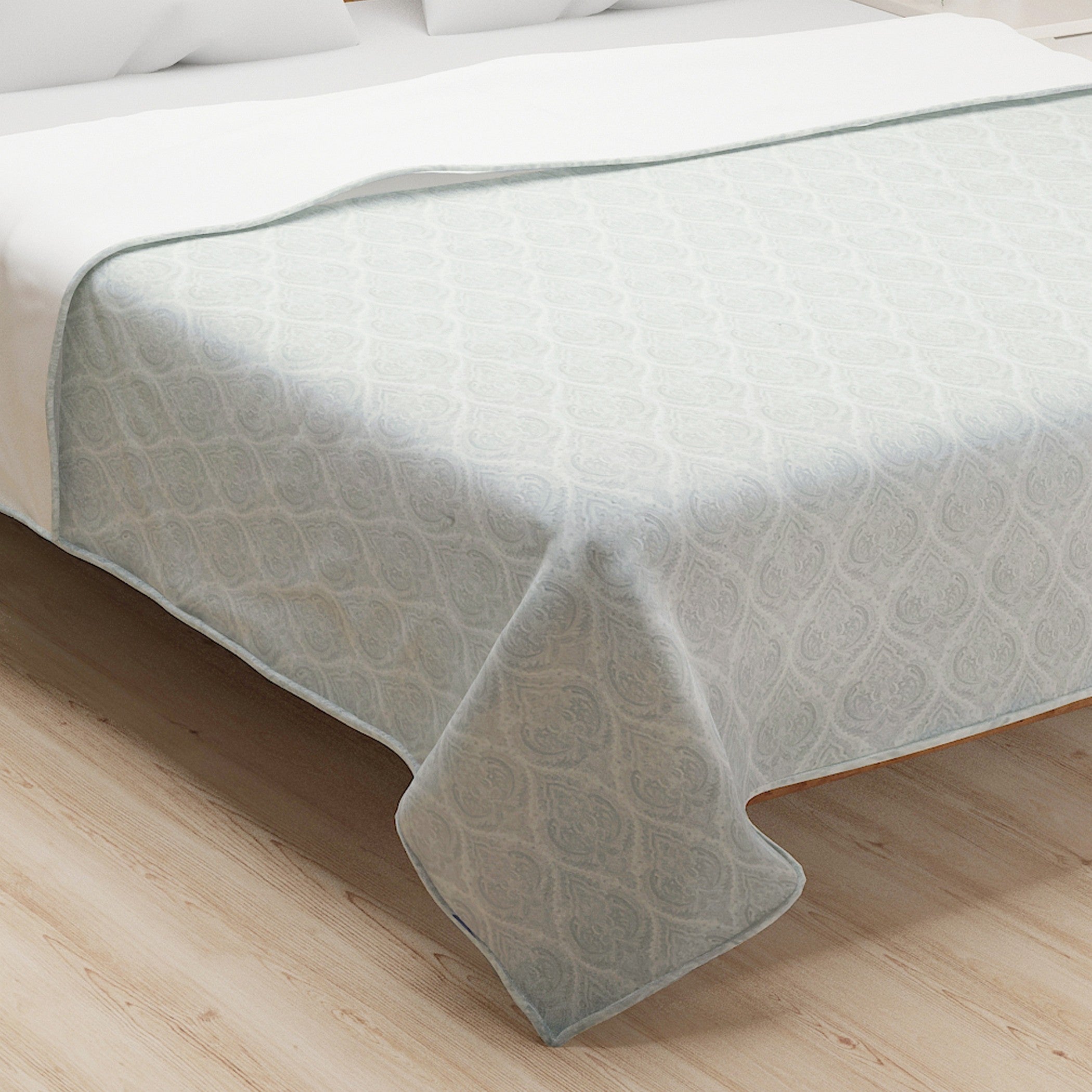Mint Paisley Diamond Double Dohar – Suitable for Queen/King Bed | Soft, Breathable & Lightweight