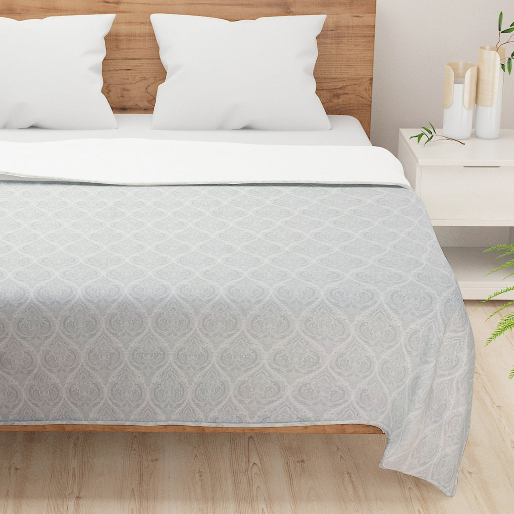 Mint Paisley Diamond Double Dohar – Suitable for Queen/King Bed | Soft, Breathable & Lightweight