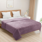 Purple Textured Weave Double Dohar – Suitable for Queen/King Bed | Soft, Breathable & Lightweight
