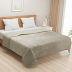 Warm Beige Textured Weave Double Dohar – Suitable for Queen/King Bed | Soft, Breathable & Lightweight