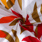 Leaf Print Cotton Dohar for AC Rooms - Yellow & Multicolour