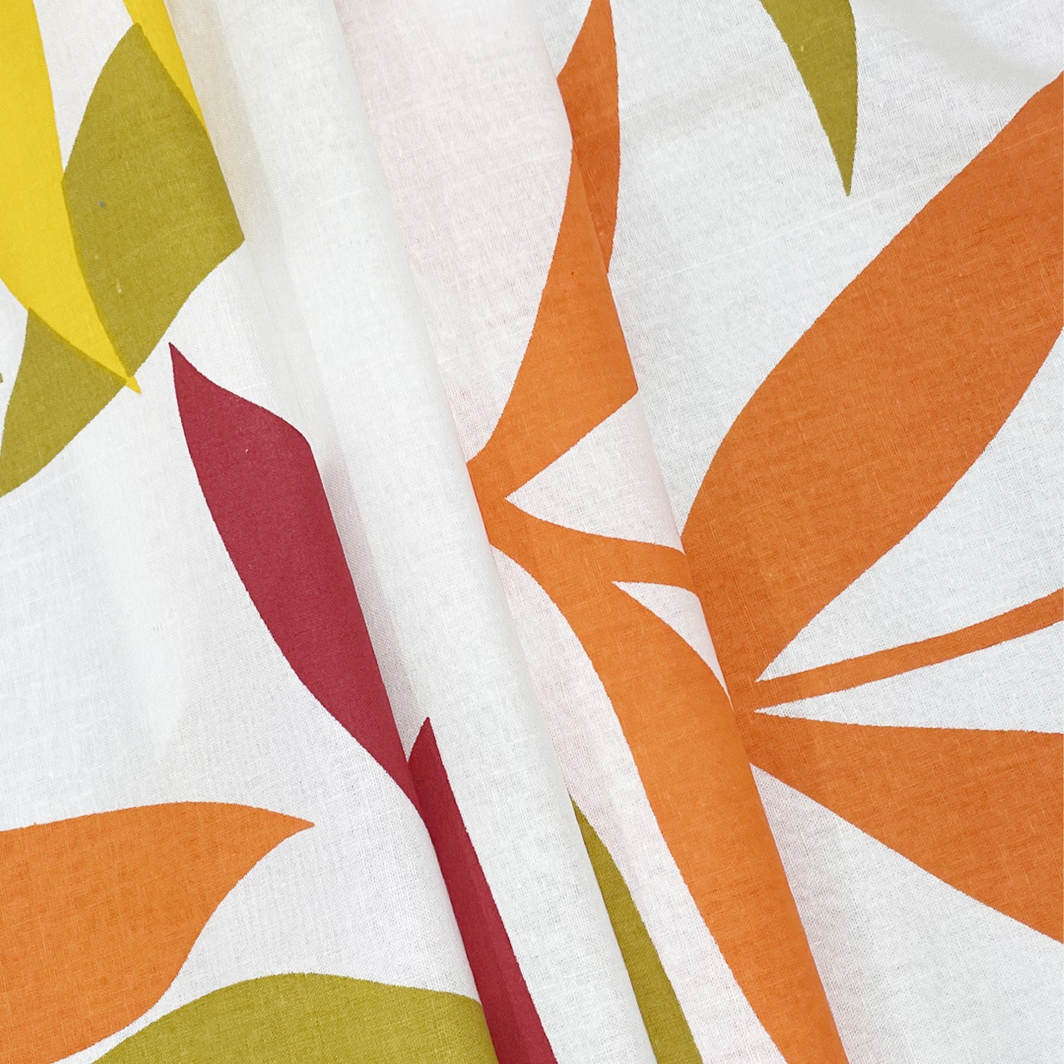 Leaf Print Cotton Dohar for AC Rooms - Yellow & Multicolour