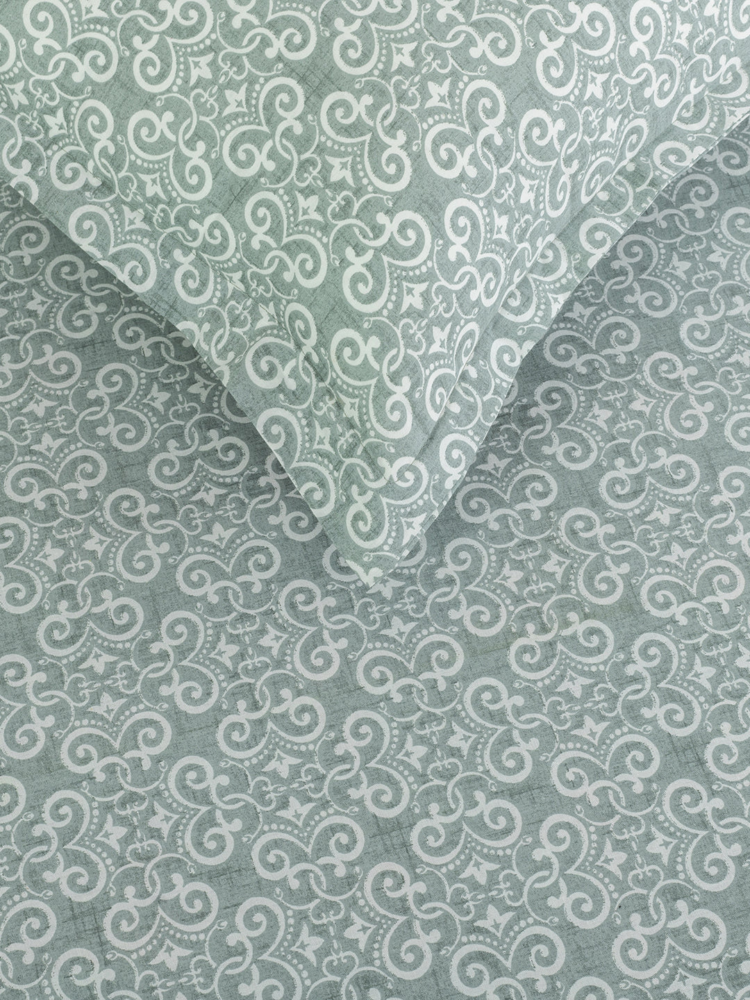 Green Motif Pattern Cotton Double Bed in a Bag – Luxury Premium Bedding Set