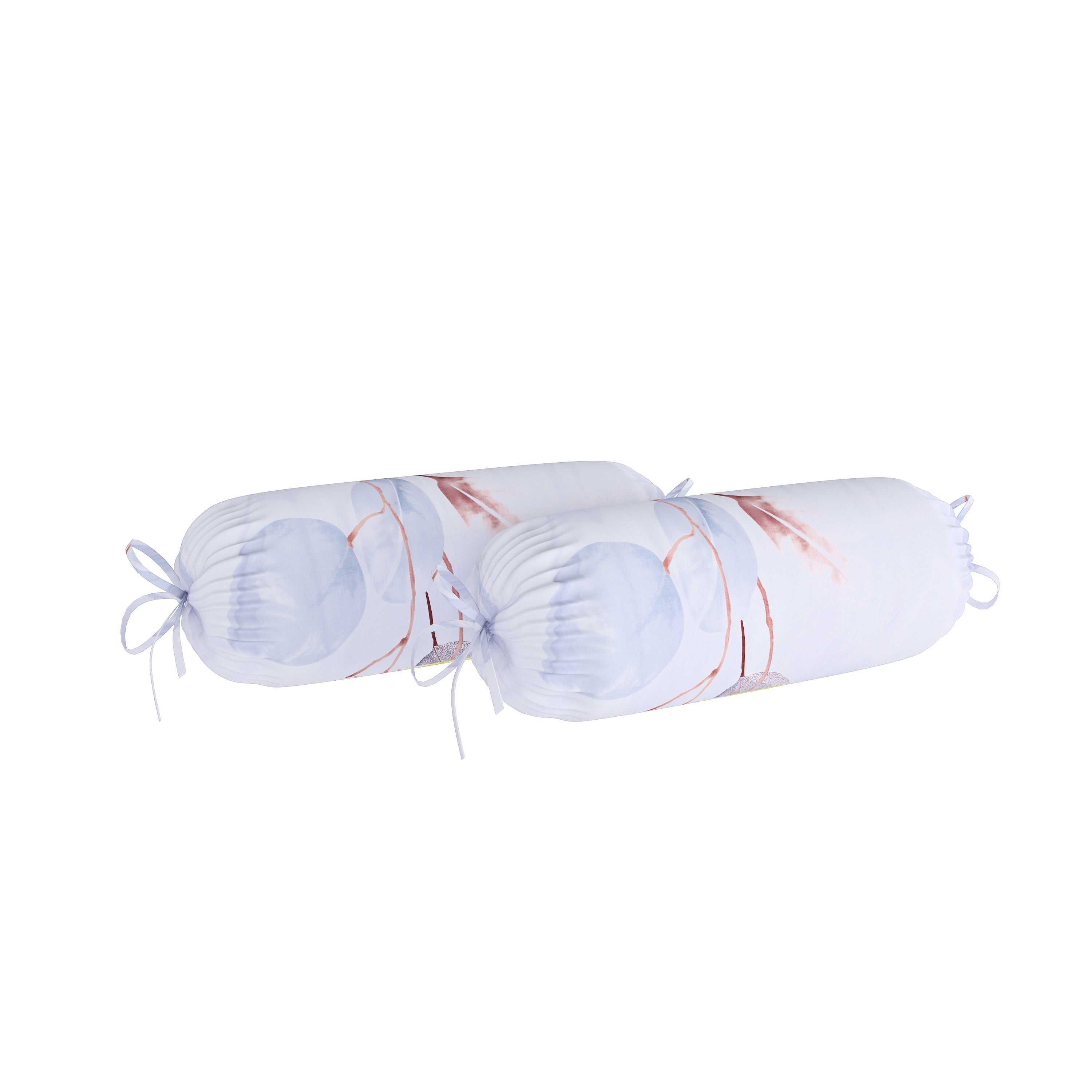 Double Bed in a Bag - Mercerized Pure Cotton - White Leaf Botanical Design