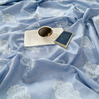 Double Bed in a Bag – Mercerized Pure Cotton | Blue Ethnic Motif Print