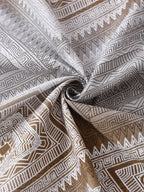 Elegant Grey Diamond Geometric Pure Cotton 210 TC Double King Bedsheet with 2 Pillow Covers (90x108 Inches)