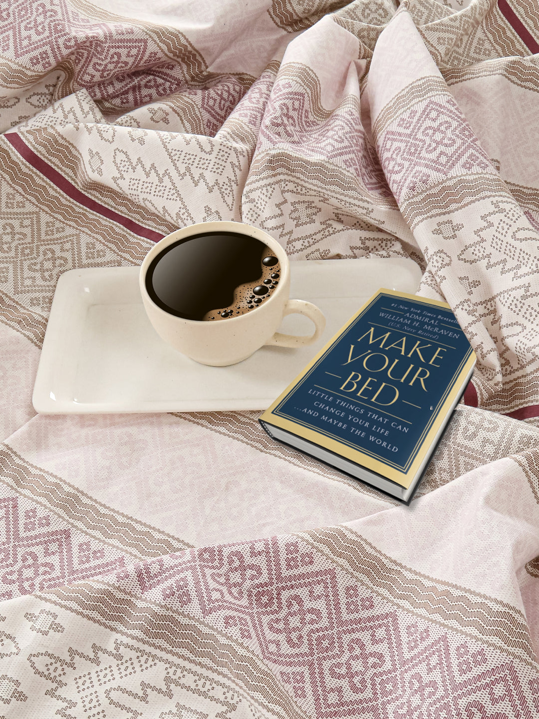 Classic Blue & Ivory Striped Pure Cotton 210 TC Double King Bedsheet with 2 Pillow Covers (90x108 Inches)