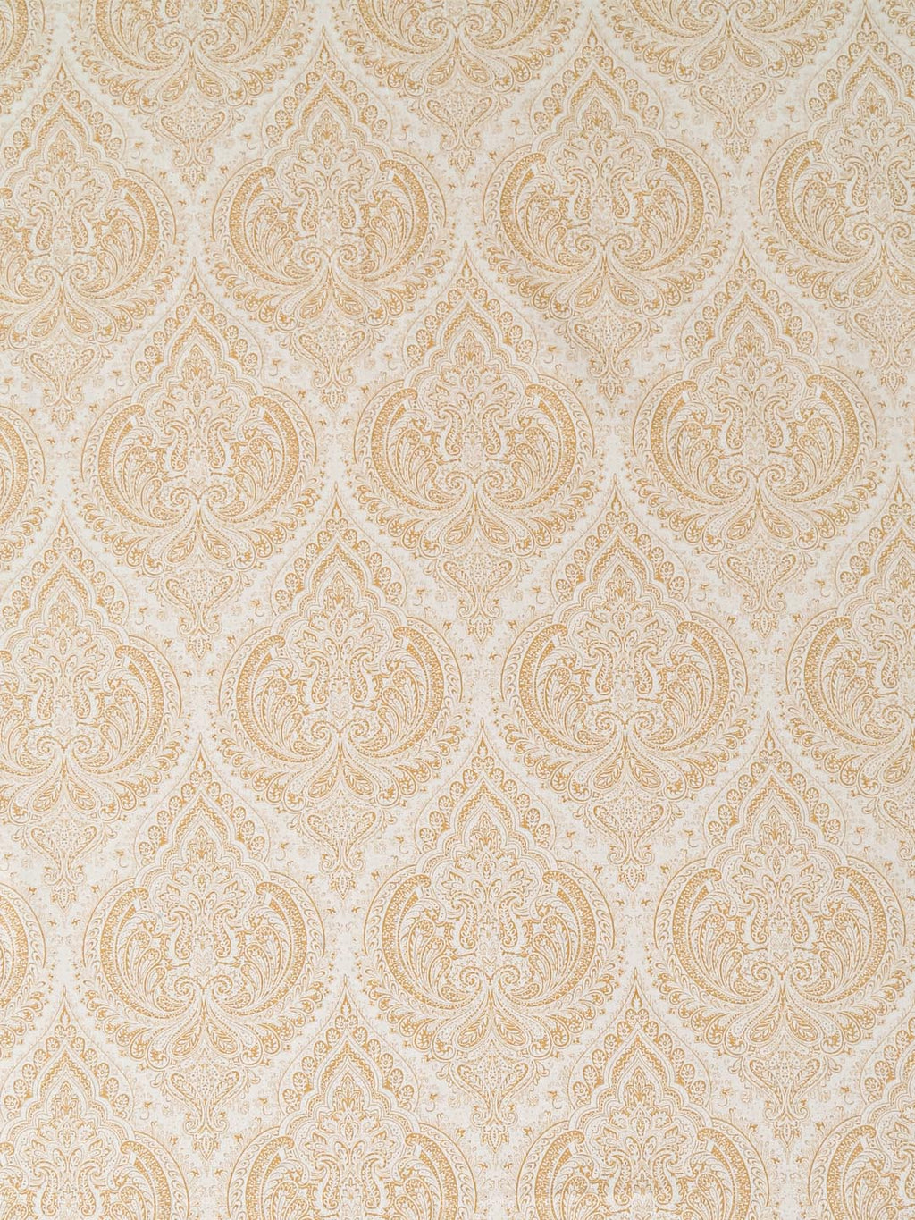 Elegant Beige Damask Pure Cotton 210 TC Double King Bedsheet with 2 Pillow Covers (90x108 Inches)