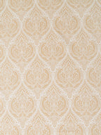 Elegant Beige Damask Pure Cotton 210 TC Super King Bedsheet with 2 Pillow Covers (108x108 Inches)