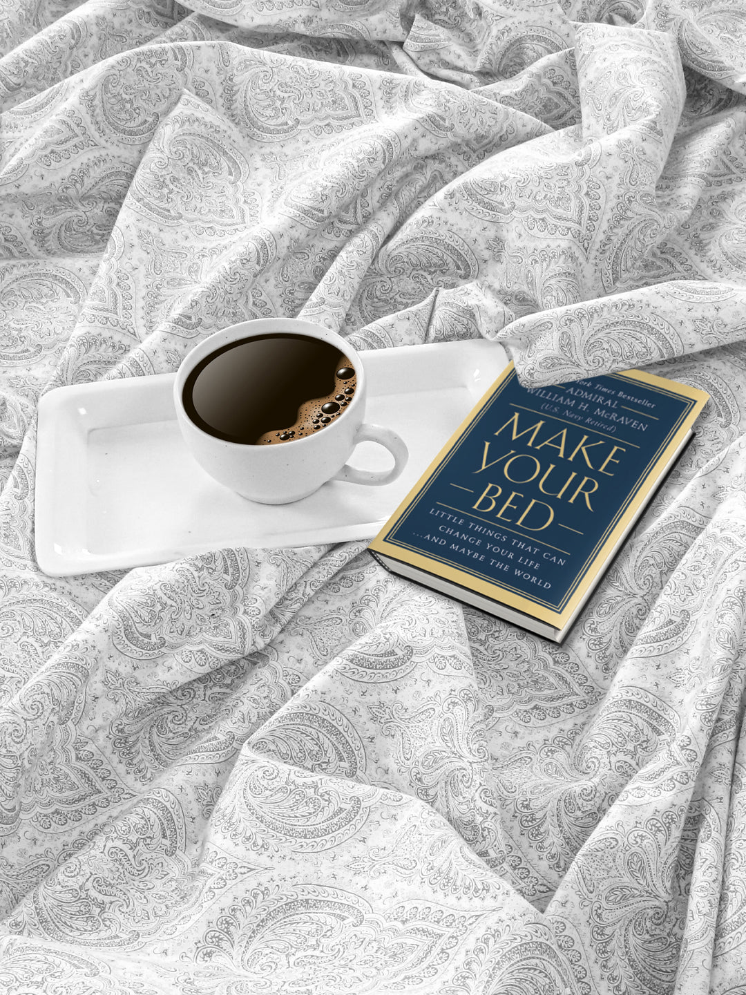 Classic White Damask Pure Cotton 210 TC Double King Bedsheet with 2 Pillow Covers (90x108 Inches)