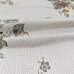 Brown Flora - 210TC Pure Cotton Single Bedsheet (60x90 Inches)
