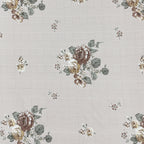 Brown Flora - 210TC Pure Cotton Single Bedsheet (60x90 Inches)
