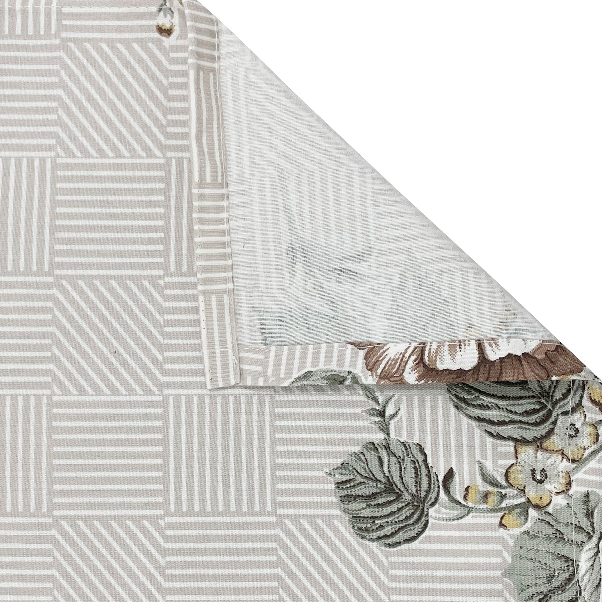 Brown Flora - 210TC Pure Cotton Single Bedsheet (60x90 Inches)