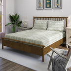 Olive Fern - 210TC Cotton Single Bedsheet (60x90 Inches)