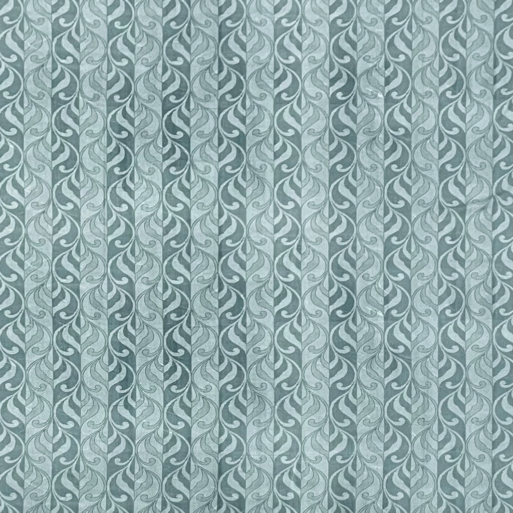 Heather Fern - 210TC Blue Cotton Single Fitted Bedsheet (36 x 78 x 10 Inches)