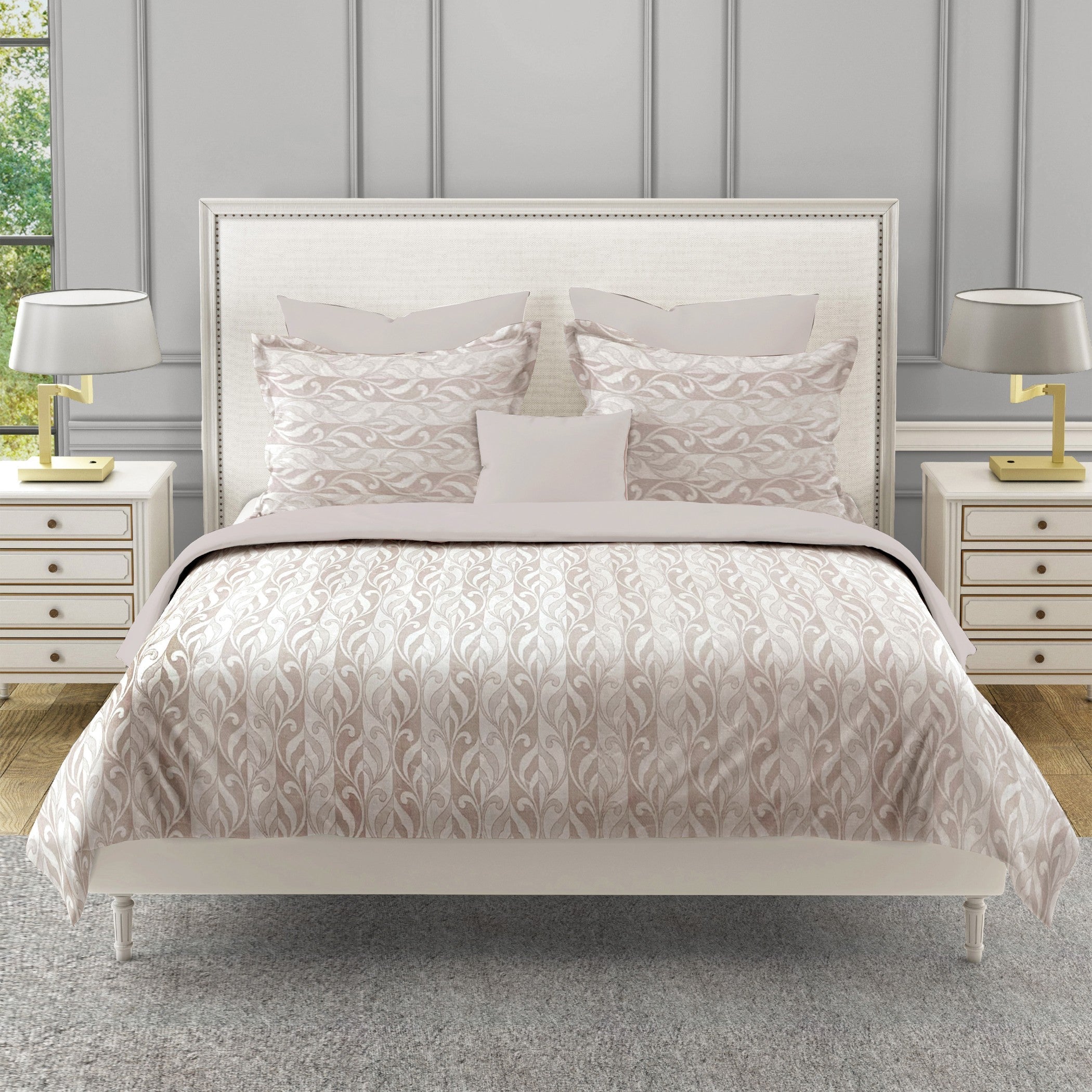 Peach Fern - 210TC Pure Cotton Double King (90x108 Inches)