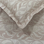 Peach Fern - 210TC Pure Cotton Queen Fitted Bedsheet (60x73x10 Inches)