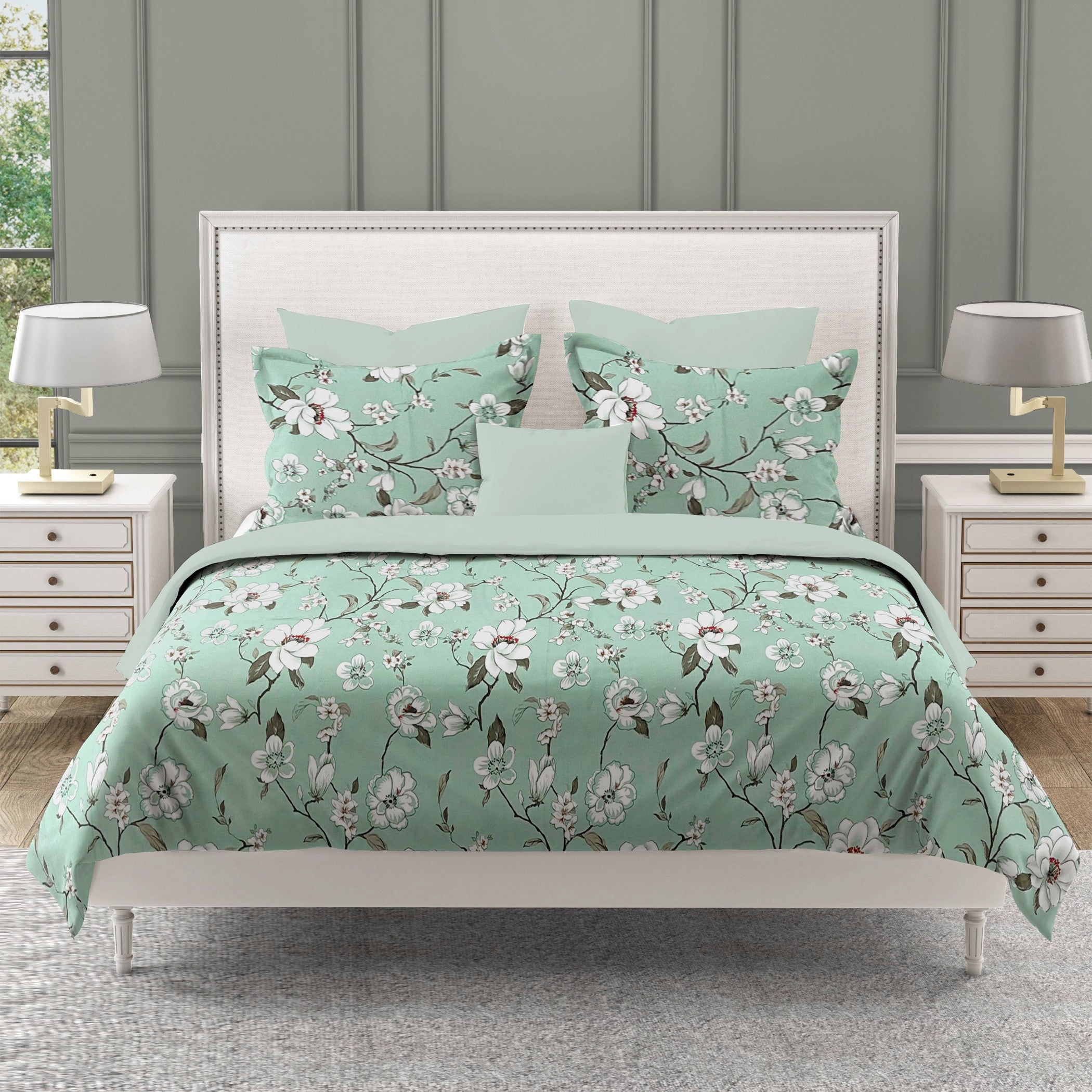 Aqua Spring - 210TC Pure Cotton Double King (90x108 Inches)