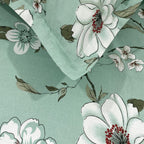 Aqua Spring - 210TC Pure Cotton Queen Fitted Bedsheet (60x73x10 Inches)