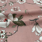 Elegant Blush Pink Floral Pure Cotton 210 TC Double King Bedsheet with 2 Pillow Covers (90x108 Inches)