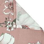 Elegant Blush Pink Floral Pure Cotton 210 TC Double King Bedsheet with 2 Pillow Covers (90x108 Inches)