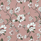 Elegant Blush Pink Floral Pure Cotton 210 TC Double King Bedsheet with 2 Pillow Covers (90x108 Inches)