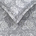 Lavender Swirl - 210TC Pure Cotton Single Fitted Bedsheet (36 x 78 x 10 Inches)