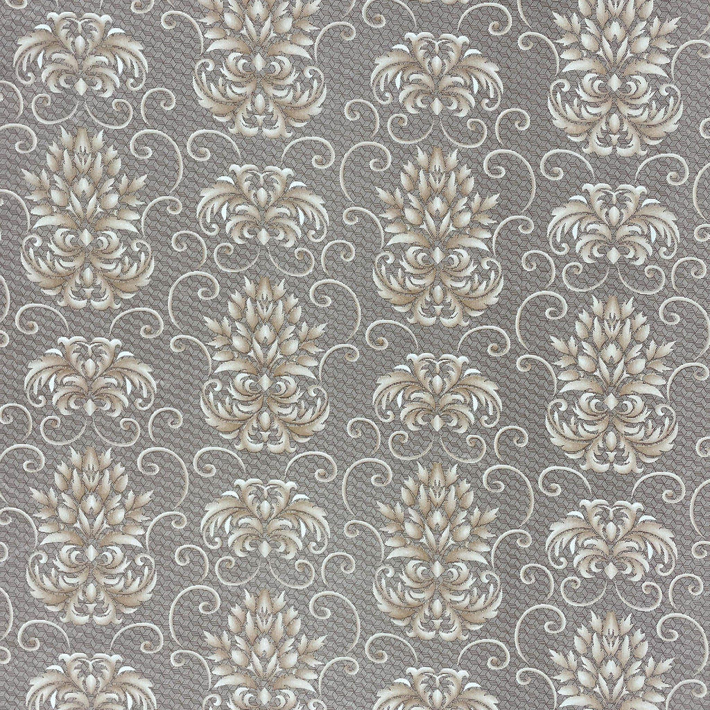 Double Bed in a Bag - Pure Cotton - Beige Floral Damask Elegance