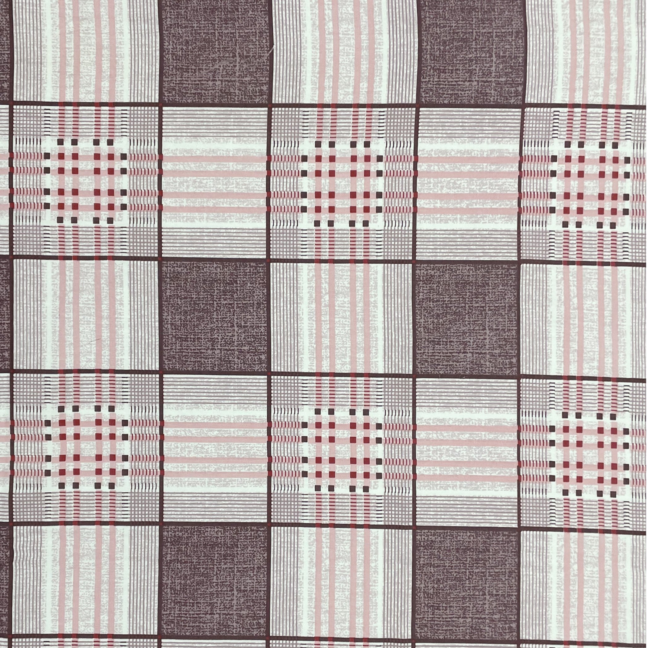 Pink Grid - 210TC Pure Cotton Double King (90x108 Inches)