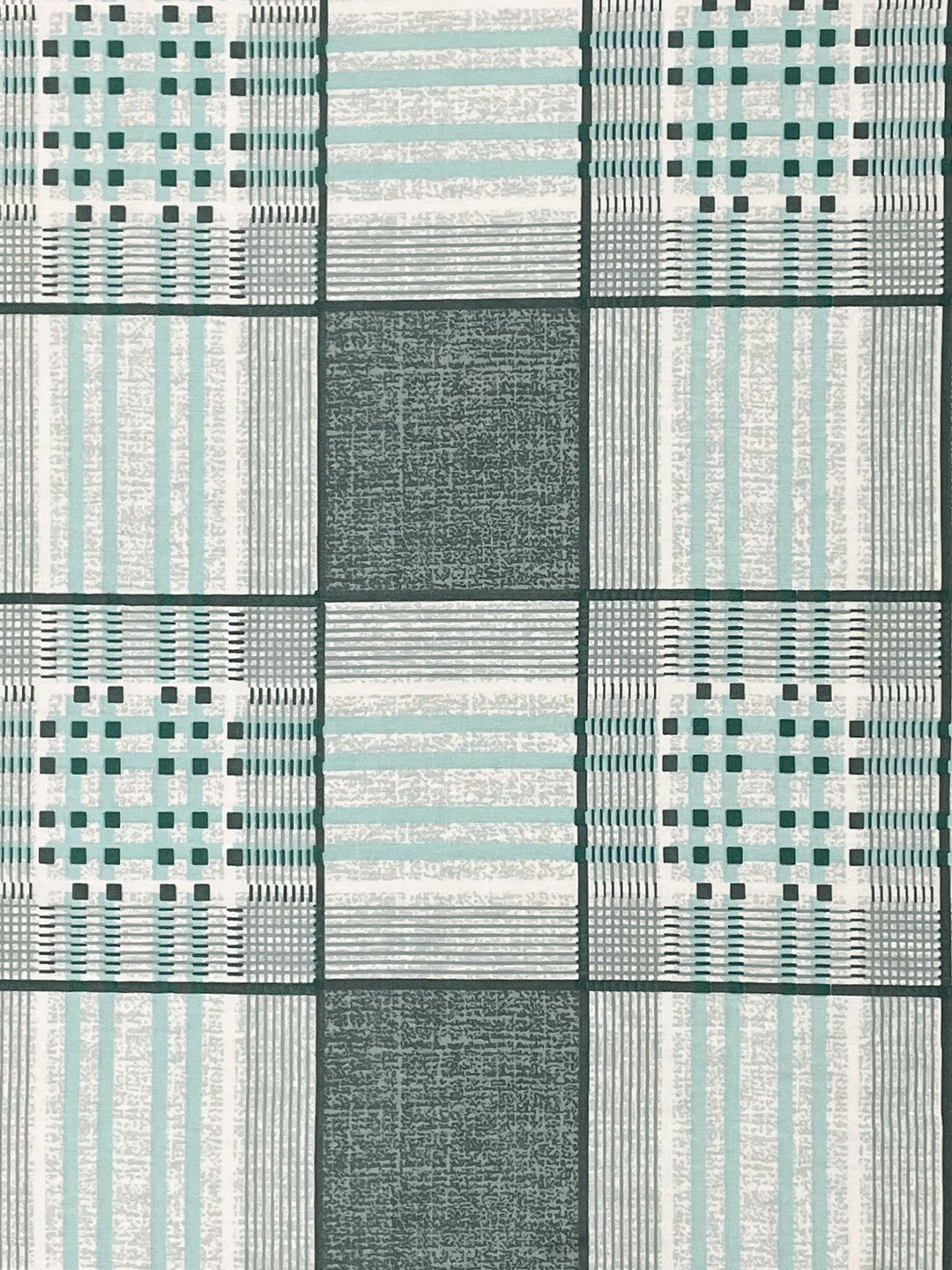 Grey Grid - 210TC Pure Cotton Double King (90x108 Inches)