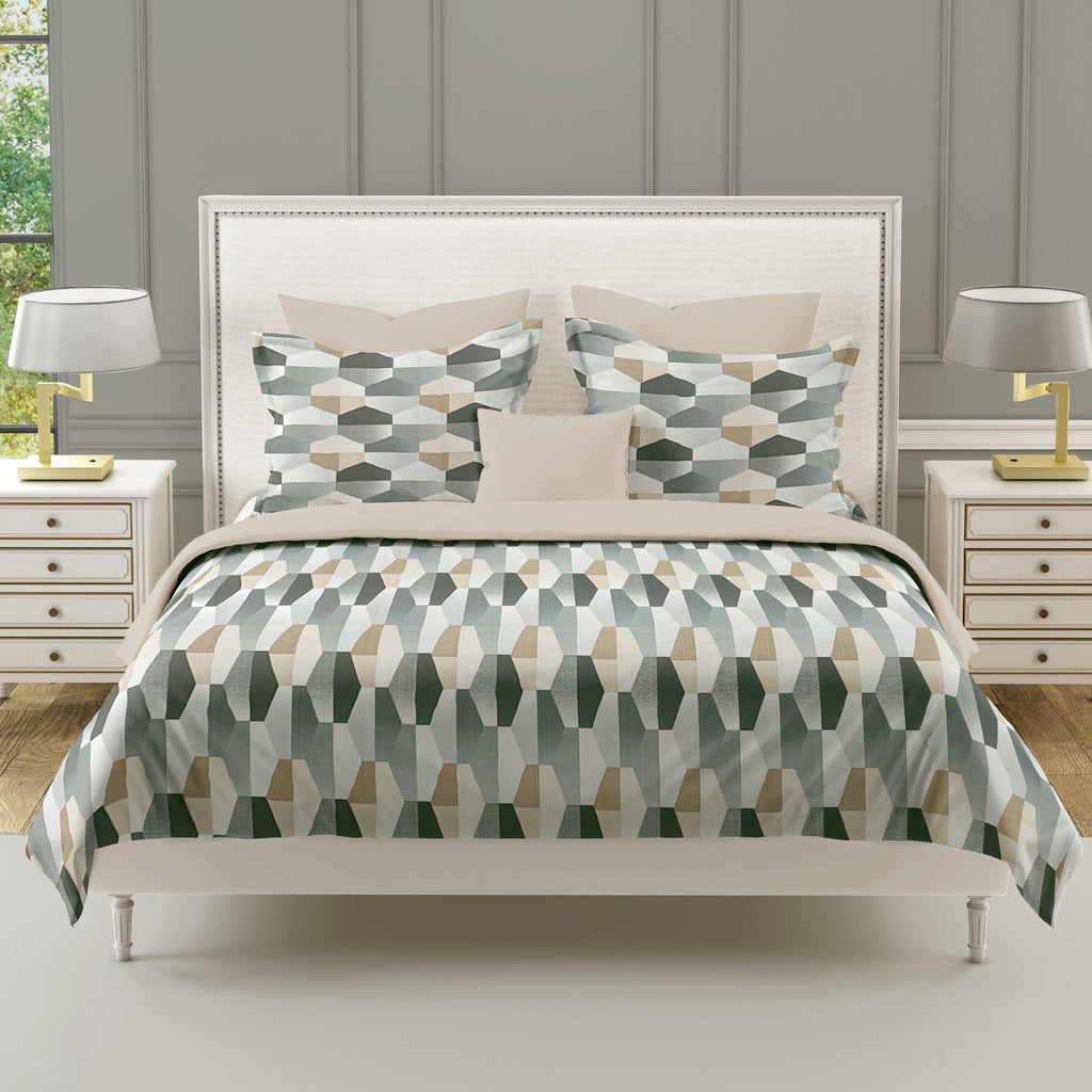 Grey Hex - 210TC Pure Cotton Single Bedsheet (60x90 Inches)