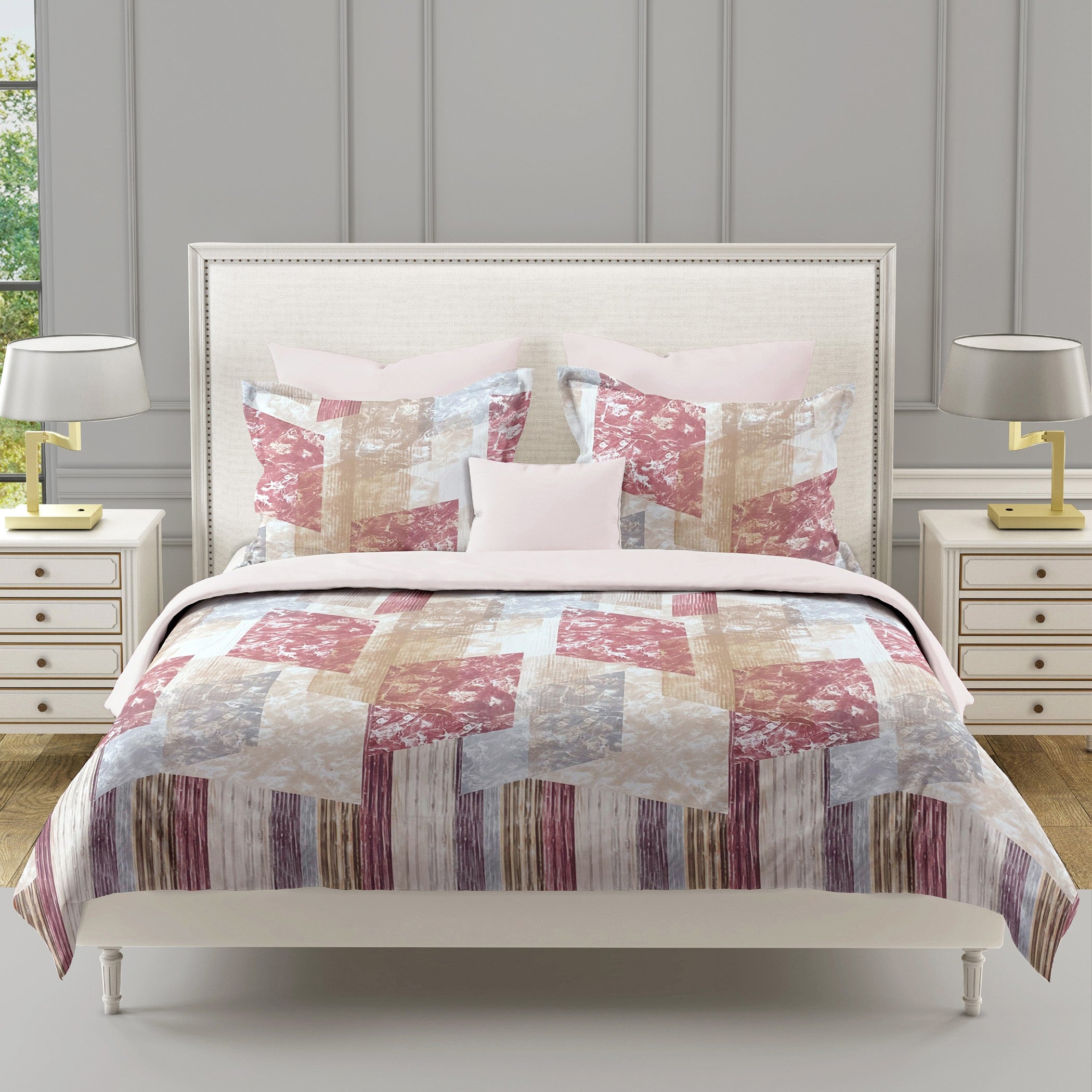 Rose Matrix - 210TC Pure Cotton Single Bedsheet (60x90 Inches)