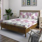 Magenta Matrix - 210TC Pure Cotton Single Bedsheet (60x90 Inches)