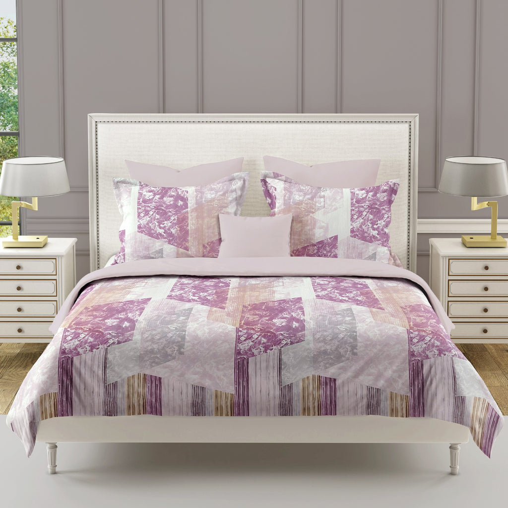 Magenta Matrix - 210TC Pure Cotton Single Bedsheet (60x90 Inches)