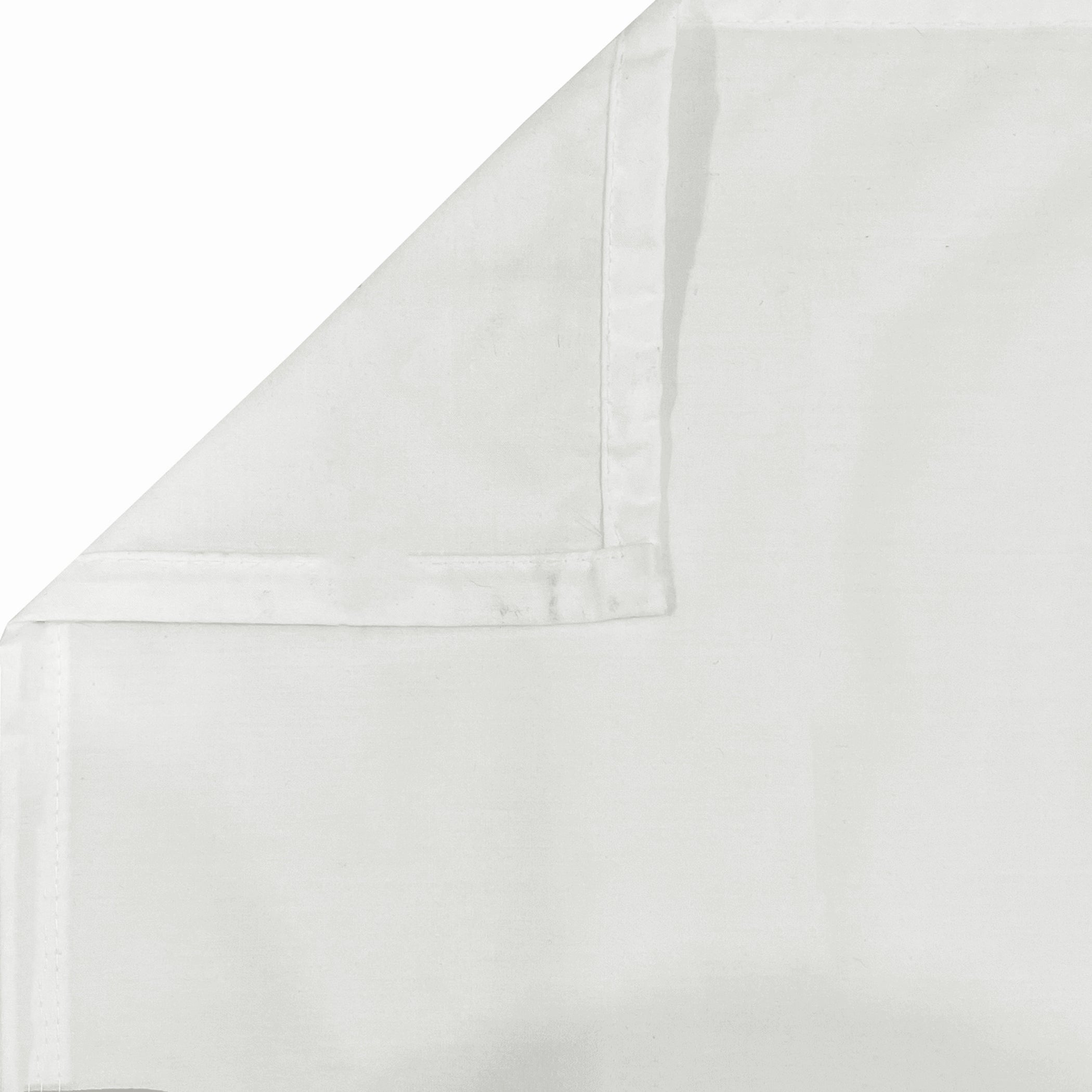 Solid White Double Queen 500 TC bedsheet with 2 Pillow covers_90 × 100 Inches