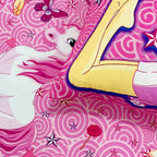 Kids Double Bedsheet – Fairy Princess & Unicorn Theme (Pink) with 2 Pillow Covers