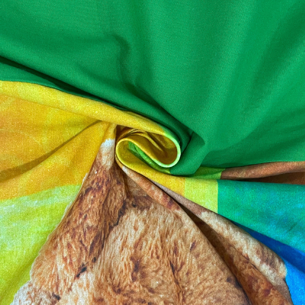 Kids Double Bedsheet – Cute Teddy Bear Friends Theme Multi-Color with 2 Pillow Covers